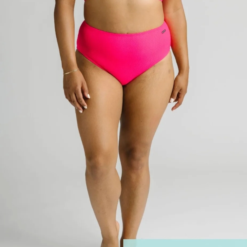 ZYIA Fuchia Maren High-Waisted Bikini Bottom